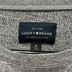 Lucky Brand Mens Grey Crew Neck